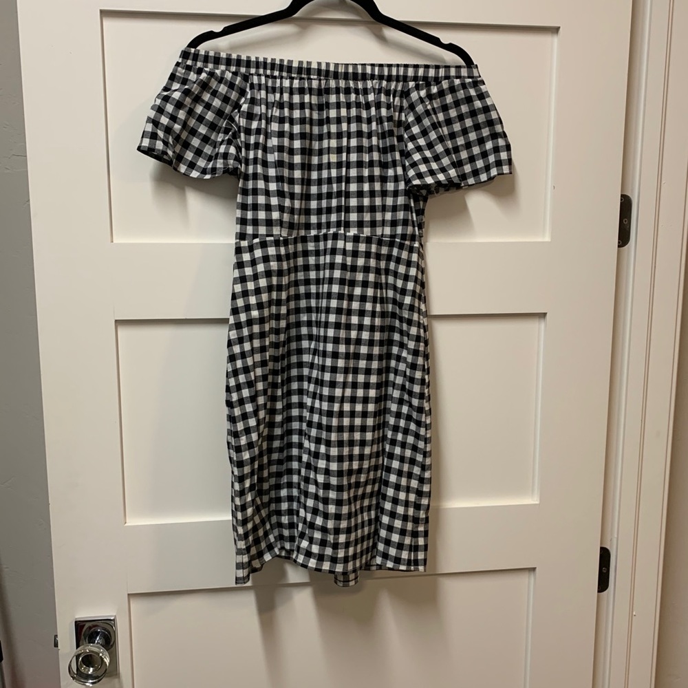 **Precious Black & White GINGHAM Dress**